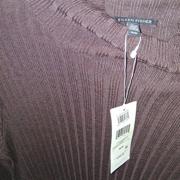 NWT EILEEN FISHER Scrunch Neck Wool Dress - Picture 5 of 8